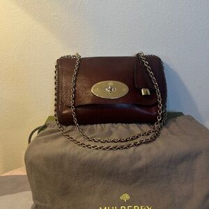 Mulberry Small Lily Flap Bag Oxblood EUC authentic Made in England